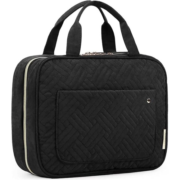 Black medium Bag Makeup Cosmetic Travel Organizer Accessories with hanging hook